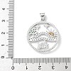 Brass Micro Pave Cubic Zirconia Pendants KK-P330-07B-P-3