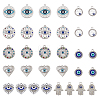 32Pcs 8 Style Evil Eye Alloy Enamel Pendants PALLOY-DC0001-24-1
