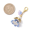 Handmade Glass Seed Beaded Angel Pendant Decorations HJEW-MZ00381-04-3