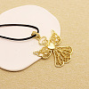 Bohemian Style Zinc Alloy Pendant Black Waxed Cord Necklaces for Women FS-WG15105-06-1