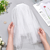 Long Mesh Tulle Bridal Veils with Combs OHAR-WH0021-51-3