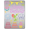 Birthday Stainless Steel Metal Cutting Dies Stencils DIY-WH0289-124-1