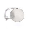 Flat Round Brass Cuff Ring Settings KK-T076-67P-4