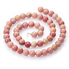 GOMAKERER 2 Strands Natural Rhodonite Beads Strands G-GO0001-11B-3