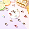 15Pcs 5 Colors Baking Paint Alloy Pendants FIND-CJ0005-89-5