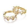 Adjustable Brass Micro Pave Clear Cubic Zirconia Finger Rings RJEW-S044-141-NF-2