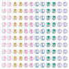 405Pcs Eletroplated Transparent Glass Beads GLAA-TA0003-66B-2