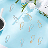 40Pcs 2 Colors Brass Earring Hooks KK-BBC0021-72-7