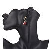 Alloy Enamel Dangle Stud Earrings EJEW-JE06565-3