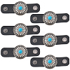 6Pcs PU Leather with Alloy Scarf Clips FIND-CL0001-84A-1