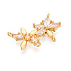 Brass Micro Pave Cubic Zirconia Chandelier Components Links KK-N263-36G-2
