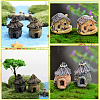 4Pcs 4 Colors Miniature Resin House Display Decorations DJEW-SP0001-17-7