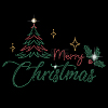 Word Merry Christmas Glass Hotfix Rhinestone DIY-WH0303-102-1