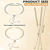 2Pcs 2 Colors Brass Chain Bracelet Making KK-LP0001-99-2