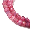 Faceted Rondelle Natural Red Tourmaline Bead Strands G-F289-45-3