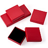 5Pcs Rhombus Textured Cardboard Jewelry Packing Boxes with Sponge Inside CBOX-TA0001-18B-2