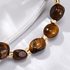 Natural Tiger Eye Beaded Bracelets for Women G-P563-07P-19-2