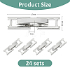 24 Sets Eco-Friendly Brass Watch Band Clasps KK-FH0007-75C-P-2