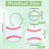 12Pcs PVC Baseball Luggage Tags AJEW-SP0004-23A-2