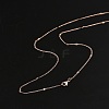 2mm Rack Plating Brass Curb Chain Necklaces for Women Men MAK-L044-24RG-3