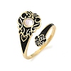 Brass Cuff Rings for Women RJEW-D318-02G-4