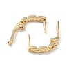 Brass Hollow Out Rectangle Hoop Earring Findings ZIRC-L097-058G-3