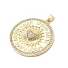 Brass Micro Pave Cubic Zirconia Pendants KK-H529-14G-2
