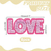 Towel Embroidery Style Cloth Paillette Iron on/Sew on Patches PATC-WH0006-59-2