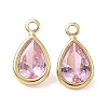 Brass Pave Cubic Zirconia Charms CU-CBABEB3-04G-02-1