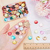 160Pcs 10 Colors Spray Paint Natural Akoya Shell Pendants SHEL-ME0001-07-3