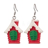 Christmas Resin Dangle Earrings EJEW-JE06088-1