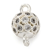 Brass Micro Pave Clear Cubic Zirconia Connector Charms KK-A230-06B-S-1