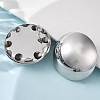Brass Half Round Stud Earrings EJEW-Z125-01P-3