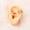 Two-layer  C-Shaped 304 Stainless Steel Two Tone Cuff Earrings EJEW-A131-04E-G-3