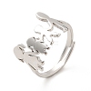 201 Stainless Steel Family Adjustable Ring for Women RJEW-F131-03P-1