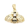 Brass Micro Pave Cubic Zirconia Pendants KK-P336-16B-G-1