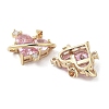 Valentine's Day Heart Charms Rack Plating Brass Micro Pave Pearl Pink Cubic Zirconia Charms KK-G482-14G-2