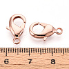 Brass Lobster Claw Clasps KK-YW0004-01C-RG-3