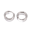 Tarnish Resistant 304 Stainless Steel Huggie Hoop Earrings EJEW-G272-02-10mm-P-2