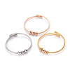 304 Stainless Steel Torque Bangle Sets BJEW-L642-15-1