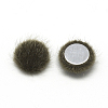 Faux Mink Fur Covered Cabochons WOVE-S084-49J-1