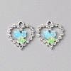 Platinum Alloy Rhinestone Pendants FIND-TAC0008-69P-05-1