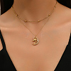 Minimalist Style Stainless Steel Double Layer Unicorn Pendant Necklaces BB1694-1