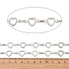 304 Stainless Steel Heart Link Chains SA-CBAE0F2-01P-2