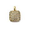 Brass Micro Pave Cubic Zirconia Pendants KK-Q070-01G-G-1