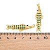 Brass Micro Pave Cubic Zirconia Pendants CU-CBAB3AD-10G-02-3