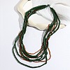 Bohemian Style Wood & Glass Seed Beaded Multilayer Long Necklaces for Women FS-WG013E3-01-3