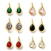 Rack Plating Real 18K Gold Plated Brass Teardrop Dangle Earrings EJEW-B034-03G-1