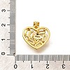 Rack Plating Brass Micro Pave Cubic Zirconia Pendants KK-L226-001G-04-3