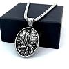 Greek Retro 304 Stainless Steel Oval with Virgin Mary Pendant Necklaces IX0529-1